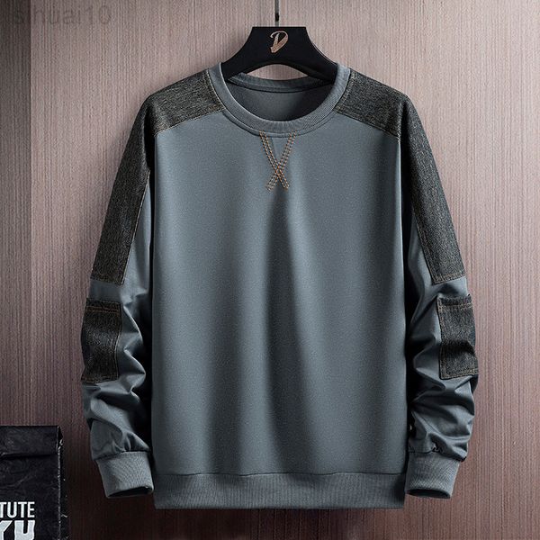 men hoodies 2022 spring new casual men harajuku sweatshirts patchwork hip hop streetwear loose hoodie sweater o neck l220730, Black
men hoodies 2022 spring new casual men harajuku sweatshirts patchwork hip hop streetwear loose hoodie sweater o neck l220730, Black