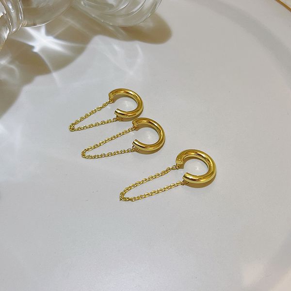 fashion premium ring design clip-on & screw back women's gold plated jewelry ear clips not fading for lover to friend gift tassel earri, Silver 
fashion premium ring design clip-on & screw back women's gold plated jewelry ear clips not fading for lover to friend gift tassel earri, Silver