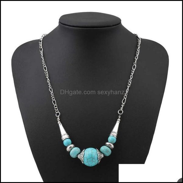 pendant necklaces pendants jewelry womens round beads tibetan sier turquoise fashion gift national style women diy necklace drop delivery, Silver
pendant necklaces pendants jewelry womens round beads tibetan sier turquoise fashion gift national style women diy necklace drop delivery, Silver