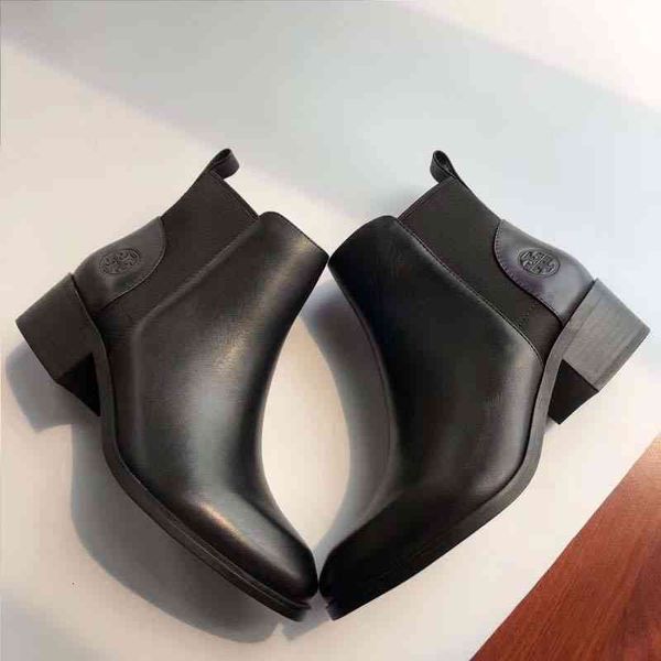 tb short boots barrel thick heel chelsea boots autumn and winter elastic belt pointed leather martin women szjb, Black
tb short boots barrel thick heel chelsea boots autumn and winter elastic belt pointed leather martin women szjb, Black
