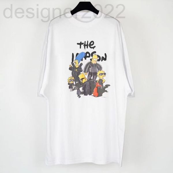 women's t-shirt designer b house ceiling version simpson co branded series crack printed short sleeves can be solid lxga, White
women's t-shirt designer b house ceiling version simpson co branded series crack printed short sleeves can be solid lxga, White