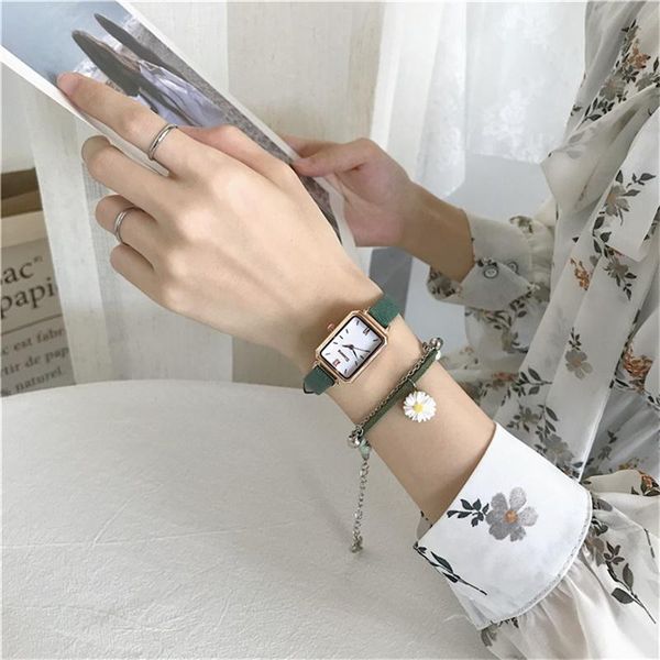 wristwatches classic rectangle women retro watches simple analog quartz women's fashion casual leather watch relogio femeninowristwatche, Slivery;brown
wristwatches classic rectangle women retro watches simple analog quartz women's fashion casual leather watch relogio femeninowristwatche, Slivery;brown