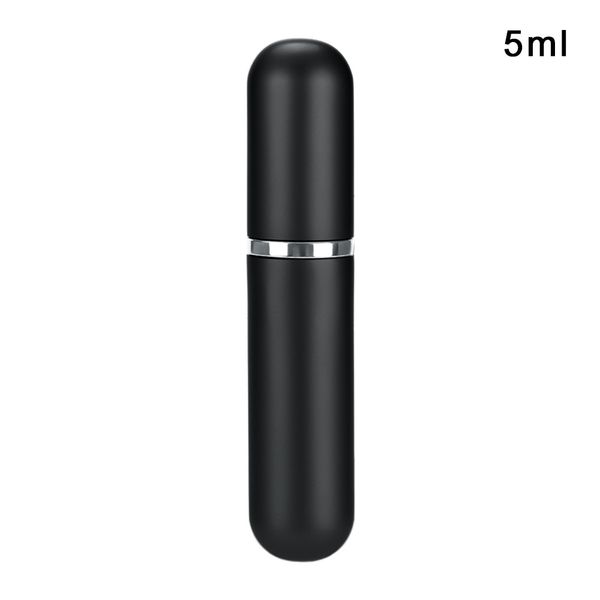 black 5ml mini round head matt perfume spray bottle sub-bottle 1pc