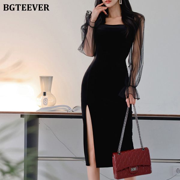 stylish square collar patchwork long sleeve bodycon dress for women elegant slim waist split female midi dress vestidos, Black;gray
stylish square collar patchwork long sleeve bodycon dress for women elegant slim waist split female midi dress vestidos, Black;gray