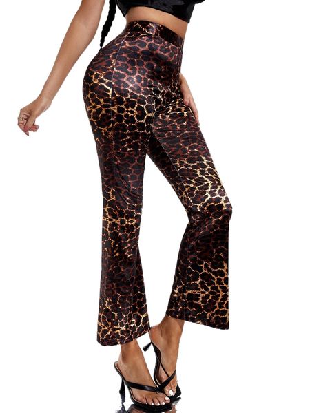 leopard print flare leg pants i25j#, Black;white
leopard print flare leg pants i25j#, Black;white