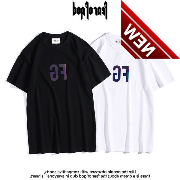 50% off discount fashion brand season 6 fog rich fg letter laser reflective round neck men's and women's loose short sleeve t-shir, White;black
50% off discount fashion brand season 6 fog rich fg letter laser reflective round neck men's and women's loose short sleeve t-shir, White;black