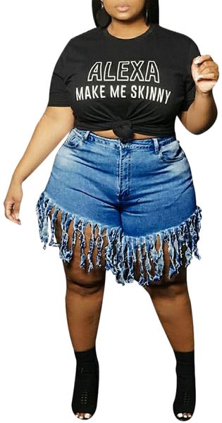 women's juniors plus size denim shorts, high waisted rhinestone frayed raw hem tassels short pants jeans l9y5#, White;black
women's juniors plus size denim shorts, high waisted rhinestone frayed raw hem tassels short pants jeans l9y5#, White;black