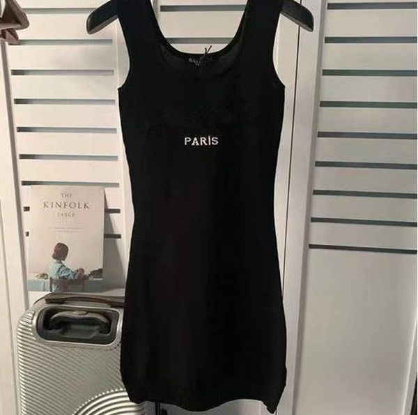 new women's women casual dresses knits sleeveless classic letter print womens slim dress summer, Black;gray
new women's women casual dresses knits sleeveless classic letter print womens slim dress summer, Black;gray