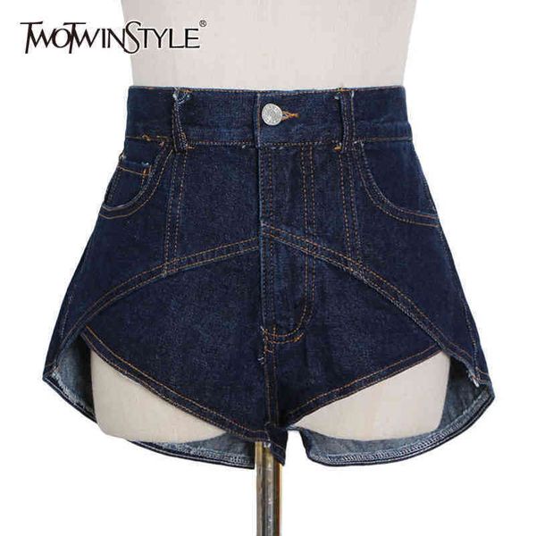 irregular slim denim short for women high waist casual shorts female fashion clothing summer style 210423, White;black
irregular slim denim short for women high waist casual shorts female fashion clothing summer style 210423, White;black