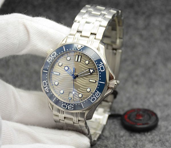42mm automatic mechanical outdoor mens watches watch black dial stainless steel bracelet rotatable bezel transparent case back lovers', Slivery;brown
42mm automatic mechanical outdoor mens watches watch black dial stainless steel bracelet rotatable bezel transparent case back lovers', Slivery;brown