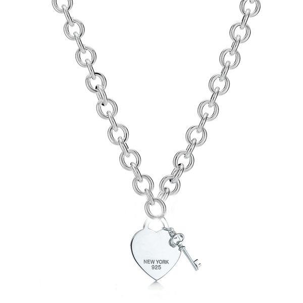 s925 sterling silver pendant necklaces classic love key o shape lobster buckle popular gift jewelry
s925 sterling silver pendant necklaces classic love key o shape lobster buckle popular gift jewelry