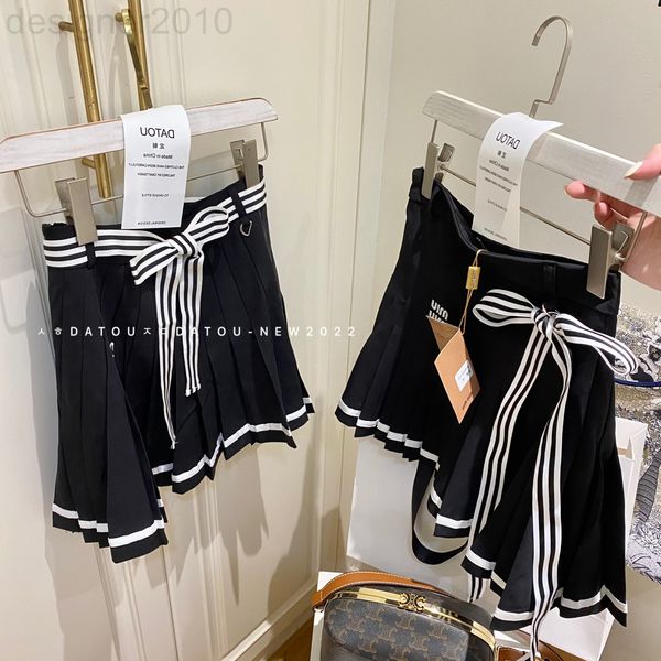 skirts designer correct version mi miao family webbing high waist thin bandage college style minority design half length pleated short skirt, Black
skirts designer correct version mi miao family webbing high waist thin bandage college style minority design half length pleated short skirt, Black