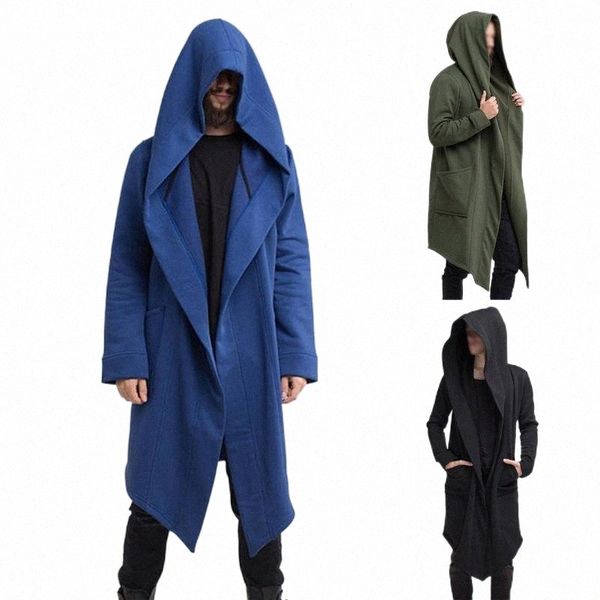 men's jackets 2021 men hooded sweatshirts black hip hop mantle hoodies fashion jacket long sleeves cloak coats outwear y9et#, Black;brown
men's jackets 2021 men hooded sweatshirts black hip hop mantle hoodies fashion jacket long sleeves cloak coats outwear y9et#, Black;brown