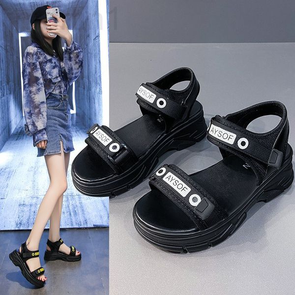 sandals designer sports sandals female 2021 new summer muffin thick soled student net red casual beach shoes women's trendktmr, Black
sandals designer sports sandals female 2021 new summer muffin thick soled student net red casual beach shoes women's trendktmr, Black