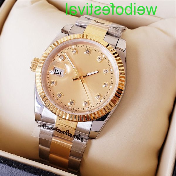 luxury 36mm 41mm lovers watch diamond mens women gold face automatic movement sweep wristwatch digner ladi watch, Slivery;brown
luxury 36mm 41mm lovers watch diamond mens women gold face automatic movement sweep wristwatch digner ladi watch, Slivery;brown
