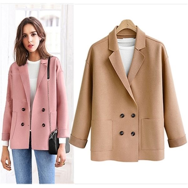 now the stuff code europe and the united states women's code new double-sided cloth short coat lj200928, Black
now the stuff code europe and the united states women's code new double-sided cloth short coat lj200928, Black