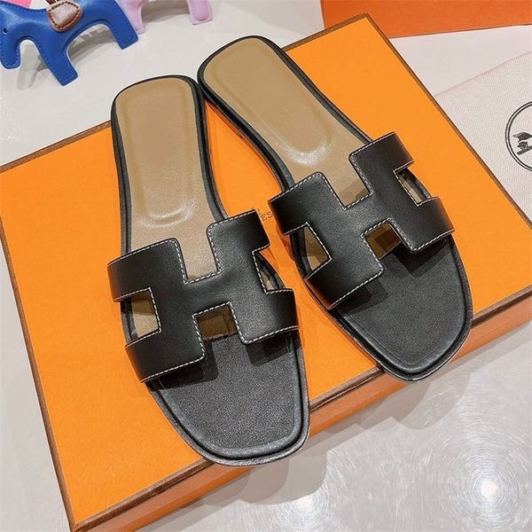 slippers designer herme h family slippers women's summer versatile color matching leather flip flops wear flat bottomed beach sandals, Black
slippers designer herme h family slippers women's summer versatile color matching leather flip flops wear flat bottomed beach sandals, Black