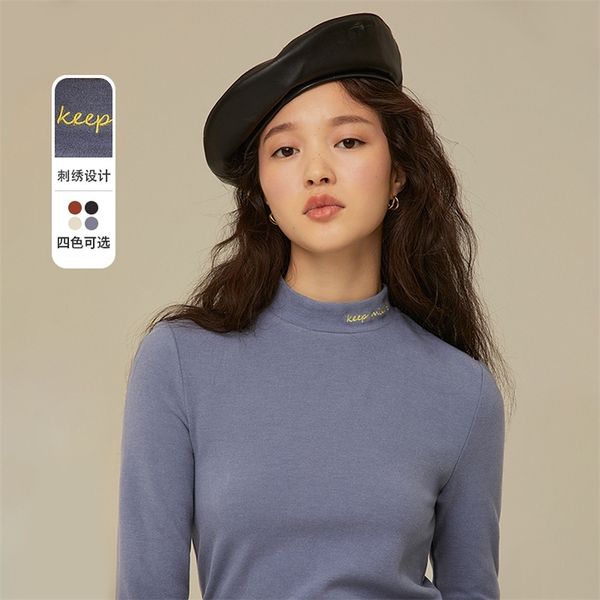inman spring autumn women's t-shirts chic embroidery women pullover half turtleneck pure color casual long sleeves slim fit 220321, White
inman spring autumn women's t-shirts chic embroidery women pullover half turtleneck pure color casual long sleeves slim fit 220321, White