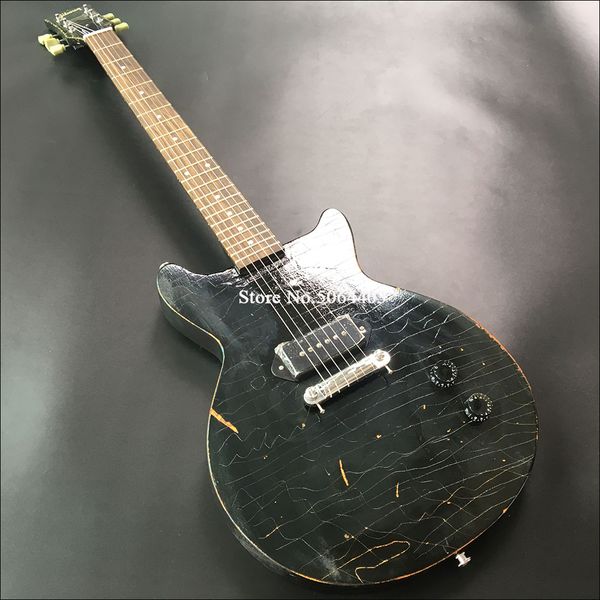 factory direct 6-string electric guitar black paint do old retro do old electric guitar upside down bridge one guitar peach blossom core woo
factory direct 6-string electric guitar black paint do old retro do old electric guitar upside down bridge one guitar peach blossom core woo