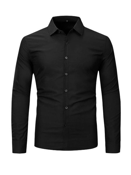 men button front shirt 75az#, White;black
men button front shirt 75az#, White;black