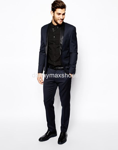 men's suits & blazers suit men's fashion business navy korean slim fit wedding dress, White;black
men's suits & blazers suit men's fashion business navy korean slim fit wedding dress, White;black