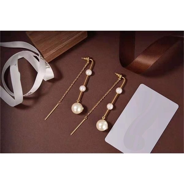 2022 fashion 20% off designer d jewelry women's pearl silver needle french earrings temperament line tassel long style, Golden
2022 fashion 20% off designer d jewelry women's pearl silver needle french earrings temperament line tassel long style, Golden