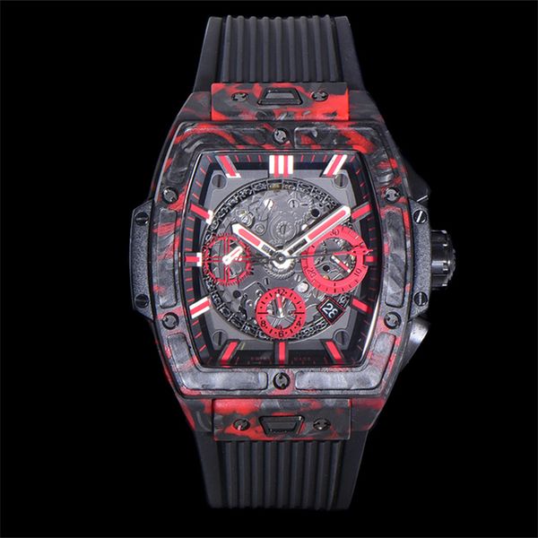 montre de luxe men watches 4700 chronograph movement carbon fiber case rubber strap luxury watch wristwatches, Slivery;brown
montre de luxe men watches 4700 chronograph movement carbon fiber case rubber strap luxury watch wristwatches, Slivery;brown