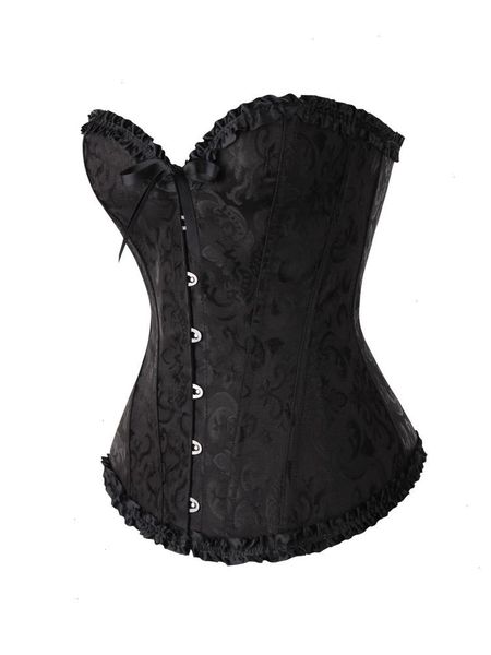 women lace up corset boned waist zip floral brocade overbust female slimming clothing plus size s-6xl, Black;white
women lace up corset boned waist zip floral brocade overbust female slimming clothing plus size s-6xl, Black;white