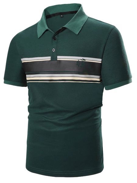men color block striped & floral print polo shirt q6j7#, White;black
men color block striped & floral print polo shirt q6j7#, White;black