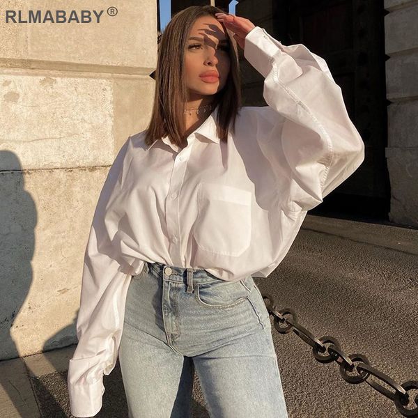 boyfriends loose white blouse shirts elegant turn-down collar lantern sleeve oversize women blouse casual fashion shirts
boyfriends loose white blouse shirts elegant turn-down collar lantern sleeve oversize women blouse casual fashion shirts
