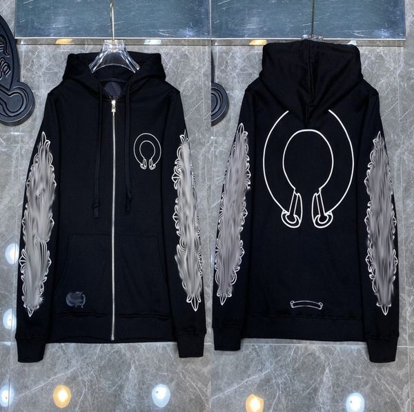 fashion designer mens sweatshirts classic brand ch loose hoodie horseshoe sanskrit print luxury zipper jacket pullover hooded coat women sw, Black
fashion designer mens sweatshirts classic brand ch loose hoodie horseshoe sanskrit print luxury zipper jacket pullover hooded coat women sw, Black