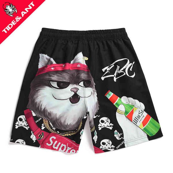 men's shorts 2022 style beach pants holiday travel loose sports coquettish drunk cat big underpants tide brand capris, White;black
men's shorts 2022 style beach pants holiday travel loose sports coquettish drunk cat big underpants tide brand capris, White;black