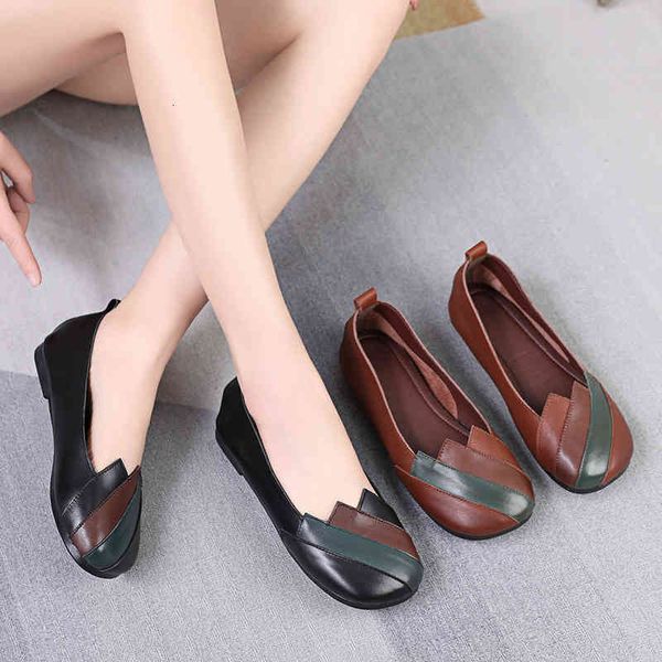 dress shoes cow tendon sole mother's shoes leather antiskid soft flat large casual comfortable single middle-aged women's x56p, Black
dress shoes cow tendon sole mother's shoes leather antiskid soft flat large casual comfortable single middle-aged women's x56p, Black