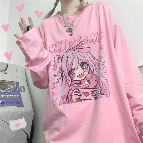 womwn t-shirt long sleeve female soft girl japanese cute anime print autumn loose student streetwear 220321, White
womwn t-shirt long sleeve female soft girl japanese cute anime print autumn loose student streetwear 220321, White