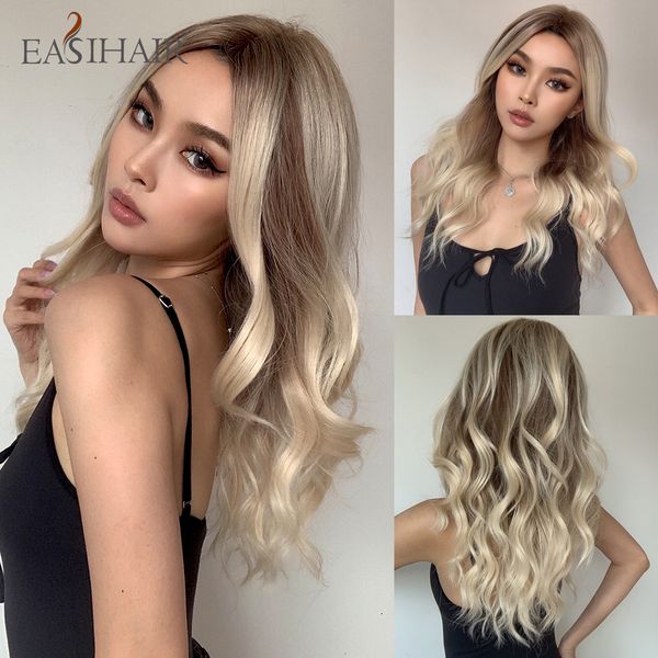 lx brand ombre blonde with highlight lace front wig long wavy natural synthetic wig for women cosplay heat resistant lace wigfactory direct, Black
lx brand ombre blonde with highlight lace front wig long wavy natural synthetic wig for women cosplay heat resistant lace wigfactory direct, Black