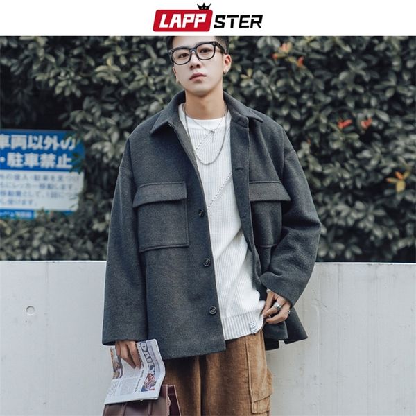 lappster korean pocket winter wool coat men men japanese streetwear harajuku overcoat mens vintage designer jackets coats lj201110, Black
lappster korean pocket winter wool coat men men japanese streetwear harajuku overcoat mens vintage designer jackets coats lj201110, Black