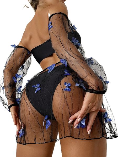 5pack knot bandeau bikini swimsuit & beach skirt & detachable sleeves 53ae#, White;black
5pack knot bandeau bikini swimsuit & beach skirt & detachable sleeves 53ae#, White;black