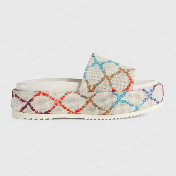 2023 womens platform designer slide sandal 2.2" height slippers dubble letter beige web platform sole rubber bottom 623212 6 colors wit, Black
2023 womens platform designer slide sandal 2.2" height slippers dubble letter beige web platform sole rubber bottom 623212 6 colors wit, Black