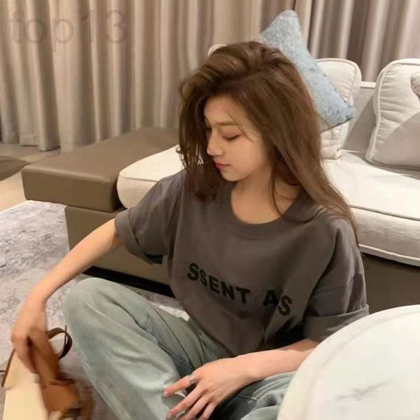 women's t-shirt designer fogt 2022 new essentials short sleeve summer loose round neck t-shirt double thread men's and women', White
women's t-shirt designer fogt 2022 new essentials short sleeve summer loose round neck t-shirt double thread men's and women', White