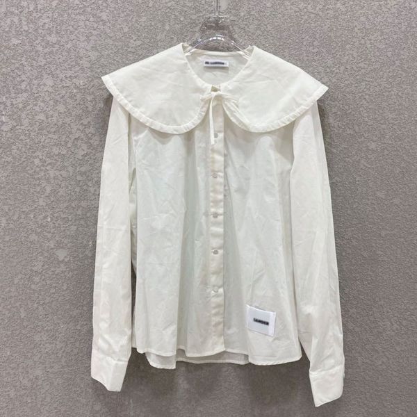 women's polos designer jil s2022 spring new baby collar long sleeve shirt button up versatile basic gx2429 hv4e, White
women's polos designer jil s2022 spring new baby collar long sleeve shirt button up versatile basic gx2429 hv4e, White
