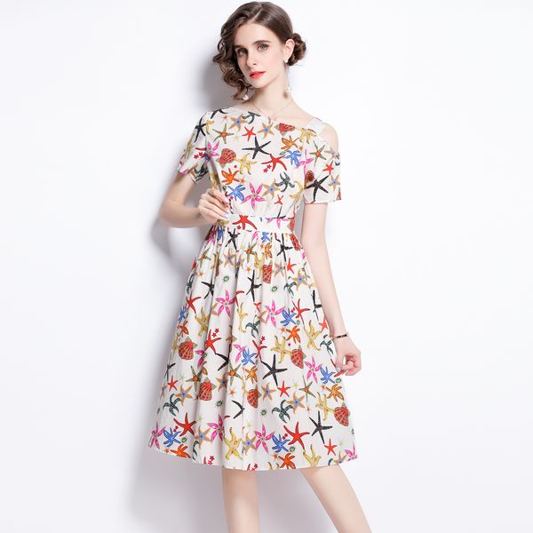off shoulder party printed dress summer 2022 woman designer short sleeve vacation slim a-line prom club dresses runway women clothes casual, Black;gray
off shoulder party printed dress summer 2022 woman designer short sleeve vacation slim a-line prom club dresses runway women clothes casual, Black;gray