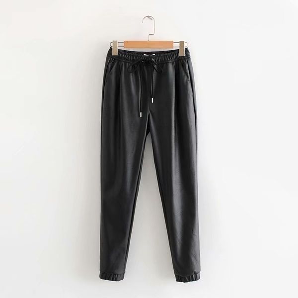 hy870650 european and american wind 19 elastic waist belt leather pants pu leather pants y200418, Black;white
hy870650 european and american wind 19 elastic waist belt leather pants pu leather pants y200418, Black;white