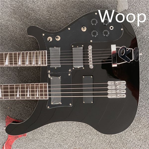 in stock factory custom 6and4 strings black body double neck electric bass guitar chrome hardware provide customized service
in stock factory custom 6and4 strings black body double neck electric bass guitar chrome hardware provide customized service