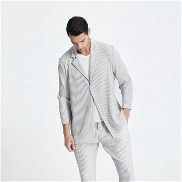 miyake men's japanese stretch fabric pleated clothing full collocation suit casual notched collar blazer 220509, White;black
miyake men's japanese stretch fabric pleated clothing full collocation suit casual notched collar blazer 220509, White;black