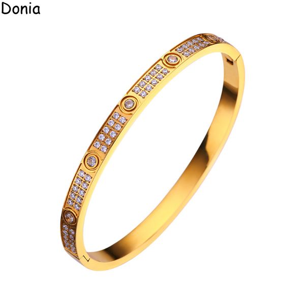 donia jewelry gypsophila buckle bangle european and american fashion designers luxury palace titanium steel micro-inlaid zircon gift box, Black
donia jewelry gypsophila buckle bangle european and american fashion designers luxury palace titanium steel micro-inlaid zircon gift box, Black