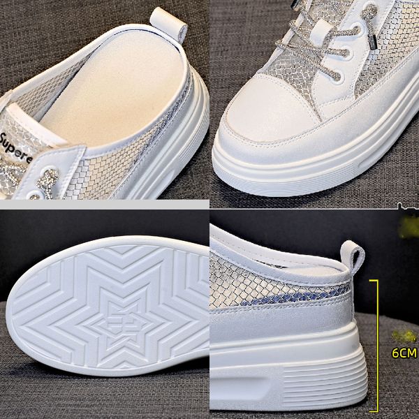 6cm platform slippers shoes wedge genuine leather mules sandals air mesh breathable women summer shoes sneakers slides, Black;yellow
6cm platform slippers shoes wedge genuine leather mules sandals air mesh breathable women summer shoes sneakers slides, Black;yellow