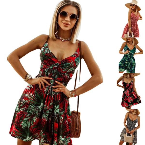 women's flora printed dresses v-neck sleeveless sling waist loose skirt black green red s-3xl, Black;gray
women's flora printed dresses v-neck sleeveless sling waist loose skirt black green red s-3xl, Black;gray