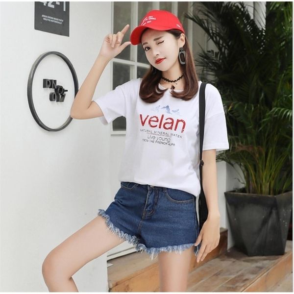 fashion letter print women tshirts white short sleeve casual tees for lady jy1004 y200412
fashion letter print women tshirts white short sleeve casual tees for lady jy1004 y200412