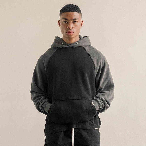 multi present panel color hoodie high street casual loose and versatile fashion brand couple, Black 
multi present panel color hoodie high street casual loose and versatile fashion brand couple, Black