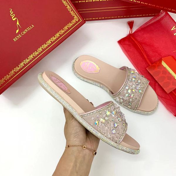 flats slippers luxury brand rene caovilla sandals women summer crystal rhinestone designer sandalias party dress shoes embellished w2nn, Black
flats slippers luxury brand rene caovilla sandals women summer crystal rhinestone designer sandalias party dress shoes embellished w2nn, Black
